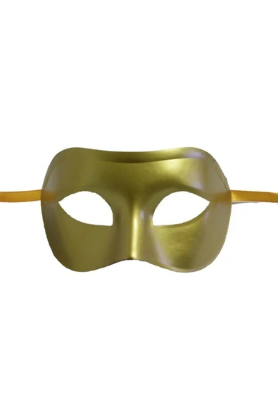 Vip-Aksesuar Sarı Renk Ip Aparatlı Plastik Parti Maskesi ürün görseli