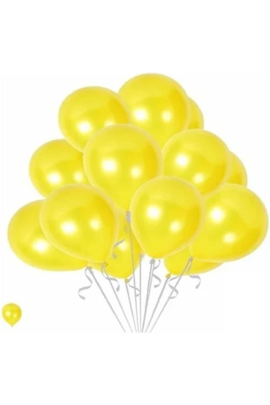 Vipfoni Metalik Balon Sarı 25 Adet ürün görseli