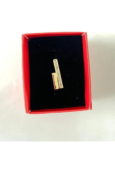 Vipfoni Üstten Ayarlamalı Çubuk Gold Kaplama Yüzük - Resim 3