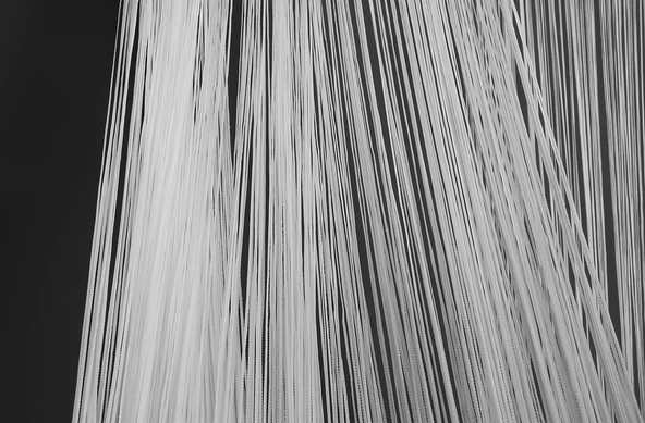 İP ZİNCİR BEYAZ RENK EN 100 CM BOY 280 CM HAZIR DÜĞMELERİ DİKİLMİŞ İP PERDE - Resim 4