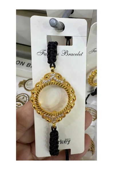 Vipfoni İçi Boş Doldurulabilen Altın Kaplama İp Örgülü Bileklik M7 ürün görseli