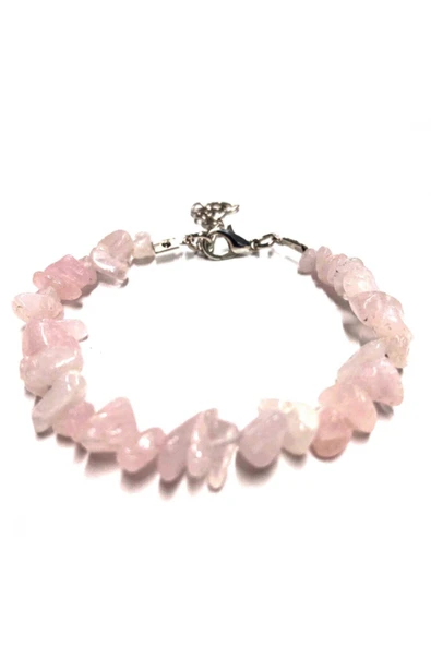 Vip-Aksesuar Pembe Kuvars Taşı Doğal Taş Bileklik ürün görseli