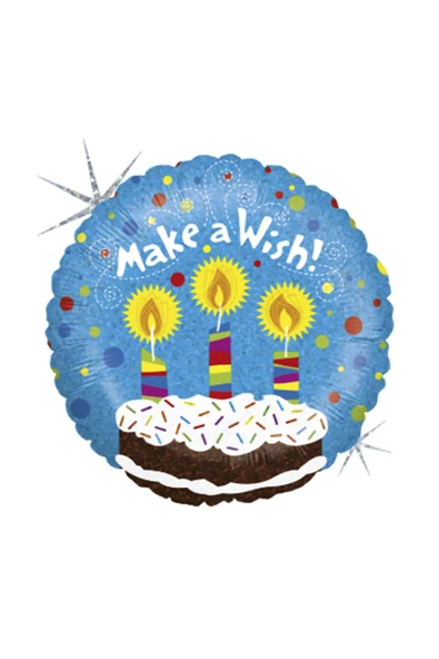Vipfoni 18'' Folyo Balon -Make a Wish Birthday ürün görseli