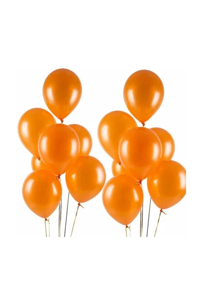 Samur Turuncu Renk Metalik Balon 25 Adet ürün görseli