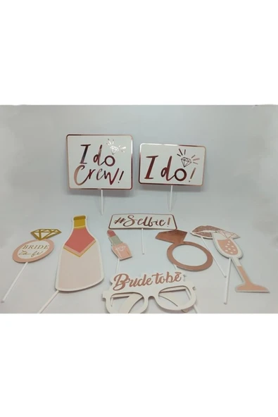 Vipfoni Bride to be Bekarlığa Veda Partisi Konuşma Balonu Seti İngilizce - Resim 2