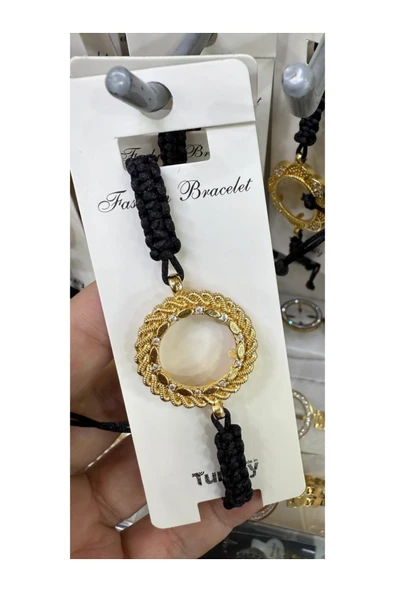 Vipfoni İçi Boş Doldurulabilen Altın Kaplama İp Örgülü Bileklik M8 ürün görseli 1