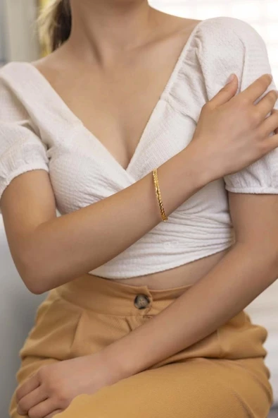 Yiğitbaşı Gold 22 Ayar 25 gr İşçiliksiz 3 Tel Adana Burma Bilezik - 2