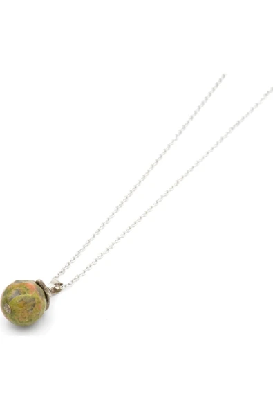 Vipfoni Doğal Taş Unakit Kolye (zincir Dahil) ürün görseli