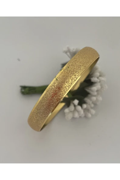Vipfoni Altın Kaplama Kumlu Desen Bilezik 1 cm - Resim 2