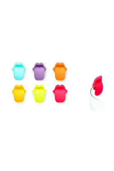 DİNÇ Dil Çıkarma Şeklinde Silikon Kupa Belirtici - Resim 4