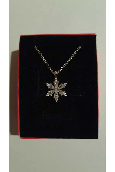 Vipfoni Zirkon Taşlı Lotus Kamelya Çiçeği Kolyesi ürün görseli