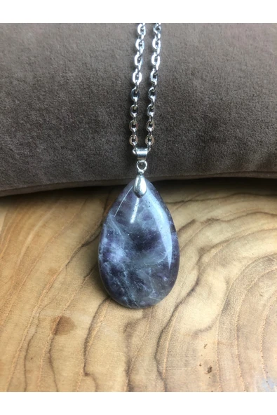 Vipfoni Damla Model Ametist Taşı Kolye ürün görseli