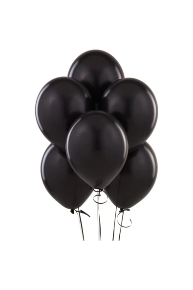 Vip-Aksesuar Metalik Balon Siyah - 25 Adet ürün görseli