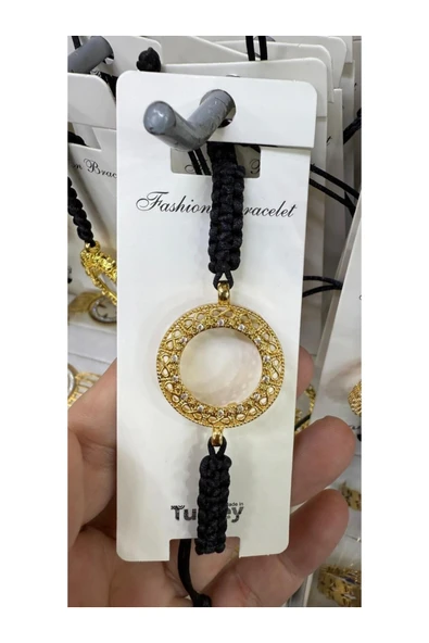 Vipfoni İçi Boş Doldurulabilen Altın Kaplama İp Örgülü Bileklik M10 ürün görseli