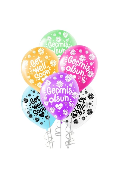 Vipfoni Geçmiş Olsun Baskılı Balon – 10 Adet ürün görseli