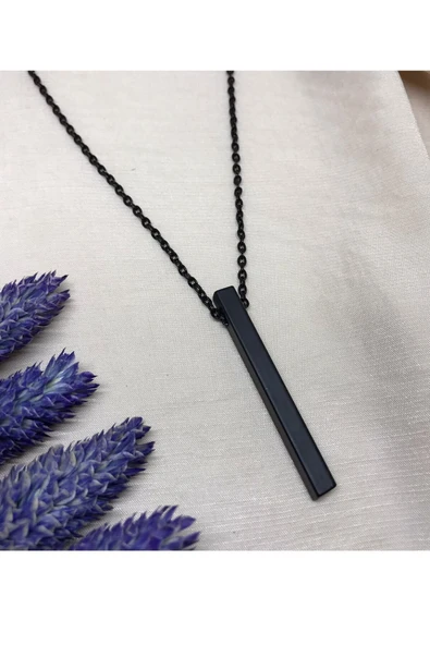 Vipfoni Uzun Kare Çubuk Bar Erkek Çelik Kolye ürün görseli