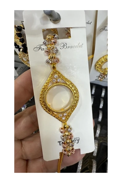 Vipfoni İçi Boş Doldurulabilen Altın Kaplama Dorika Toplu Bileklik M3 ürün görseli 1