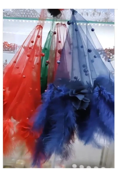 Vipfoni Kına Geceleri Için  İncil Tüylü Arnavut Gelin Halay Mendili ürün görseli