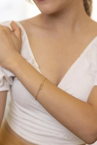 Yiğitbaşı Gold 14 Ayar Fancy Bileklik - 2