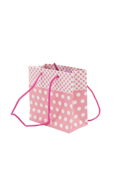 Vipfoni Hediyelik Minik Boy Puantiyeli Karton Çanta 11X11 - 50 Adet ürün görseli