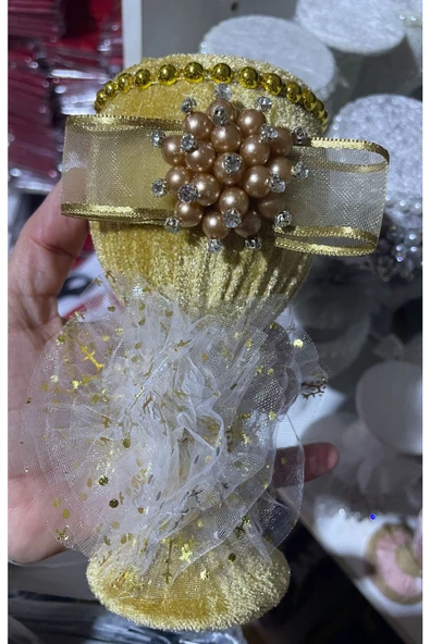 Vipfoni Kına Düğün Nişan Söz İçin Kadeh İğnedanlık ürün görseli 1