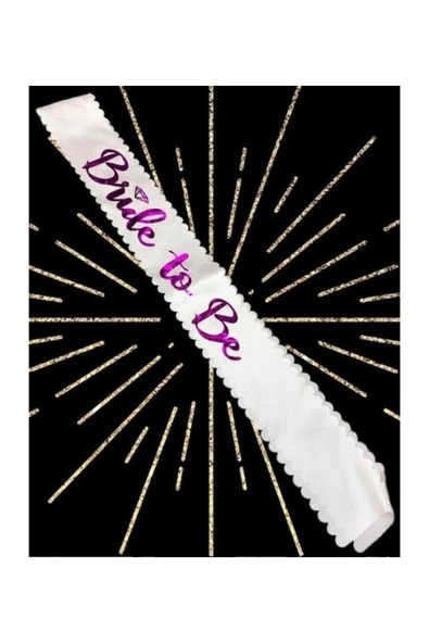 Vipfoni Saten Üzerine Bride To Be Yazılı Bekarlığa Veda Kuşağı ürün görseli