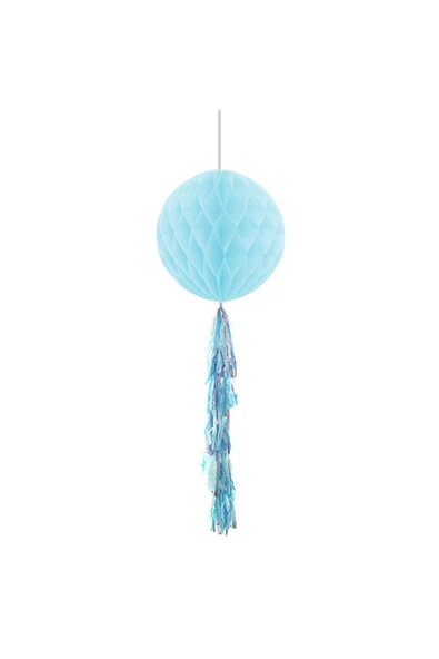 Vipfoni Püsküllü Petekli Kağıt Süs 30cm ürün görseli 1