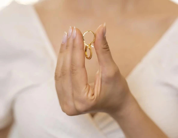 Yiğitbaşı Gold 22 Ayar Halka Küpe (3479)