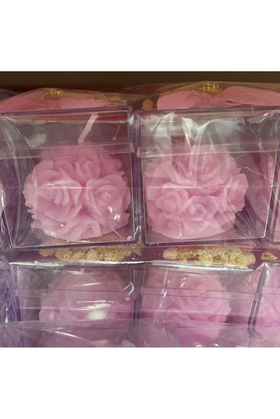 Vipfoni Hediyelik Süslü Şeffaf Kutulu Gül Sabun 20 Adet - Resim 2