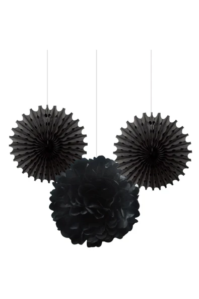 Vipfoni Kağıt Süsleme Seti Yelpaze/Ponpon 3lü ürün görseli