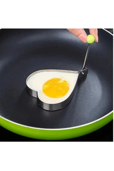 Vipfoni 3 Farklı Şekilde Çelik Omlet Yumurta ve Krep Kalıpları - Resim 4