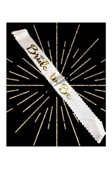 Vipfoni Saten Üzerine Bride To Be Yazılı Bekarlığa Veda Kuşağı ürün görseli