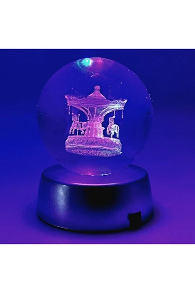 Vipfoni 3d Atlı Karınca Temalı Işıklı Cam Küre - Resim 2