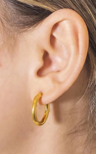 Yiğitbaşı Gold 22 Ayar Halka Küpe (3498)