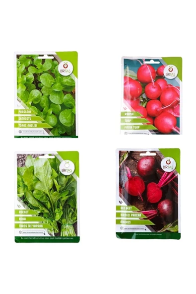 Vipfoni Karışık Sebze Tohumları (Semizotu-Turp- Roka-Kırmızı Pancar) ürün görseli