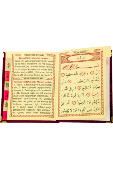 Vipfoni Kadife Kaplı Çanta Boy Mevlüt Hediyelik Yasin Cüzü 1 Adet - Resim 2