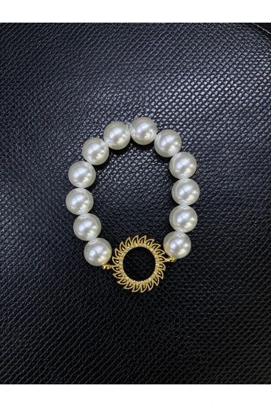 Vipfoni Zirkon Taşlı Inci Içi Boş Çeyrekli Bileklik Model - 2 ürün görseli