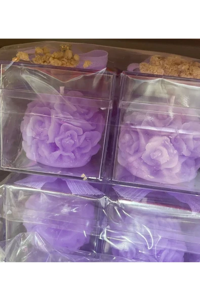 Vipfoni Hediyelik Süslü Şeffaf Kutulu Gül Sabun 20 Adet - Resim 2