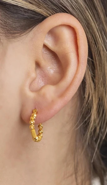 Yiğitbaşı Gold 22 Ayar Halka Küpe (3488)