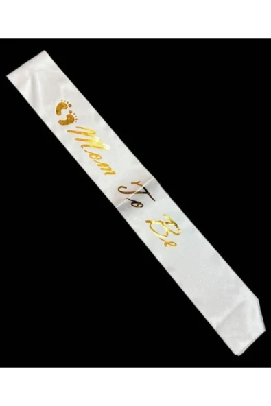 Vipfoni Saten Üzerine Mom To Be Yazılı Kuşak ürün görseli