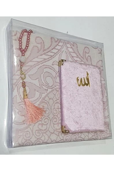 Vipfoni Kadife Kaplı Yasin Vavlı Inci Tesbih Ve Seccade Set ürün görseli 1