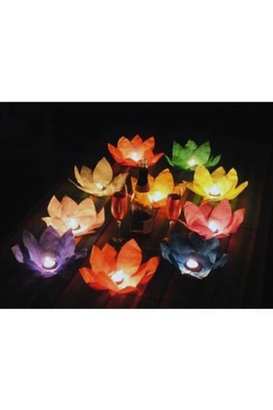 E-LİFE HOME Nilüfer (çiçek) Su Feneri 1 Adet - 2