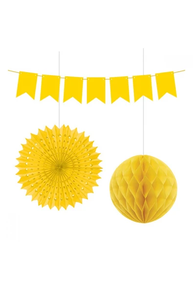 Vipfoni Kağıt Süs Seti Petek/Yelpaze/Afiş ürün görseli