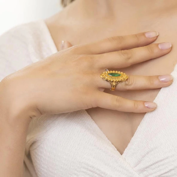 Yiğitbaşı Gold 22 Ayar Antep İşi Yüzük (3506) - Resim 2