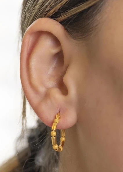 Yiğitbaşı Gold 22 Ayar Halka Küpe (3493)