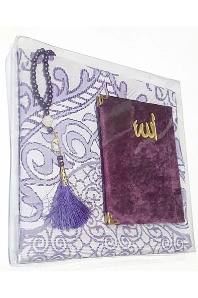 Vipfoni Kadife Kaplı Yasin Vavlı Inci Tesbih Ve Seccade Set ürün görseli