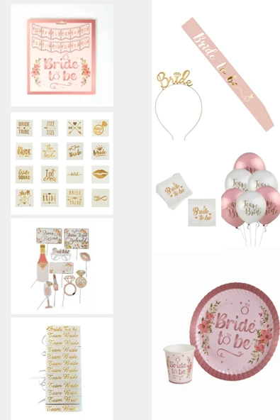 Vipfoni 77 Parça Bekarlığa Veda Parti Seti Bride To Be Set ürün görseli