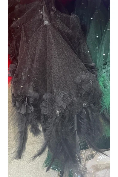 Vipfoni Kına Geceleri Için Lüks İncil Tüylü Arnavut Gelin Halay Mendili ürün görseli 1