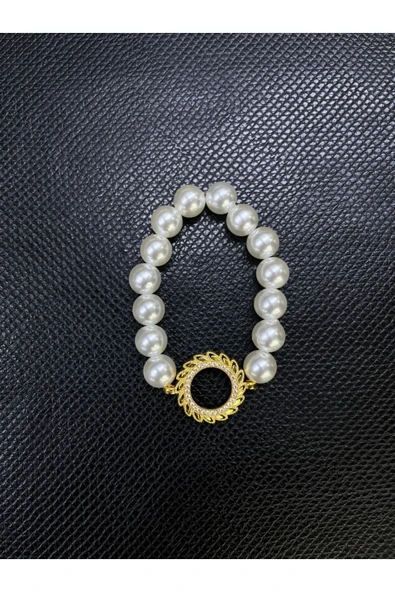 Vipfoni Zirkon Taşlı Inci Içi Boş Çeyrekli Bileklik Model - 3 ürün görseli