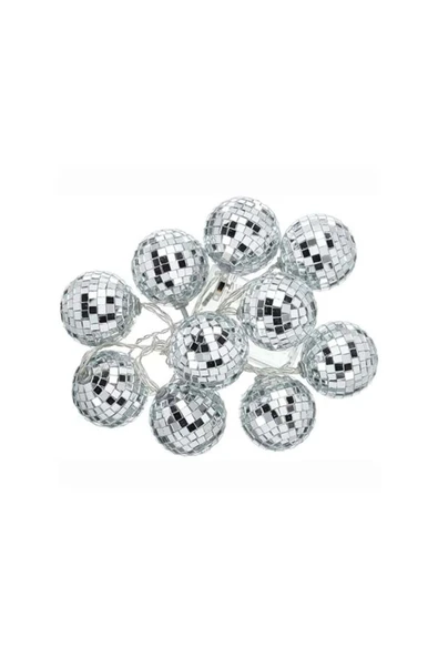 Vipfoni Dekoratif Süsleme Mini Disko Topu 10’lu Led Zinciri - Resim 3
